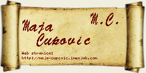 Maja Čupović vizit kartica